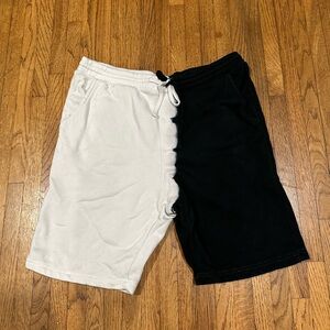 Two-Tone Black and White Men's Shorts